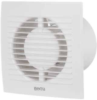 EUROPLAST Ø 125mm Wandventilator Lüfter AbluftVentilator Küche WC Bad - Lichtschalter-Aktivierung - Kunststoff - Weiß