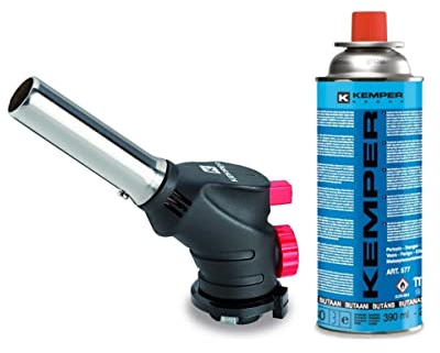 Kemper Kit Doppio Blister con Mini bruciatore Multiuso con Cartuccia Gas 227 Grammi valvolato, Multicolore, Taglia Unica