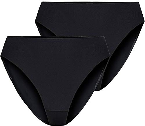 Nina von C 2 Stück Damen Jazzpant Basic Minislip Slip Sport Farben zur Auswahl, Farbe:schwarz, Grösse:XXL - 44