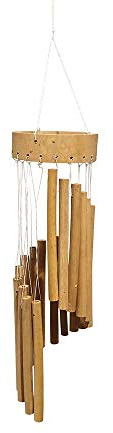 VIE Naturals Tubulaire en Bambou Carillons Éoliens, 35 cm Longueur, Naturellement