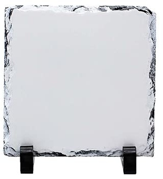 MR.R Sublimation blanko 20x20cm quadratisch Rock Schiefer Foto-Plakette Bilderrahmen, individuelle Bilderrahmen Neuheit für Hochzeit, Geburtstag, Babygeburt