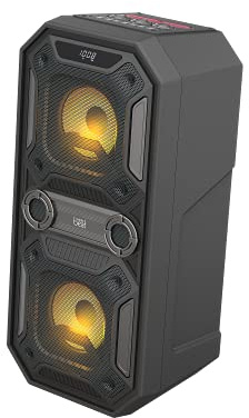 Mobile 225009 Beat DJ 99 BT Système Audio DJ sans Fil TRU avec poignée encastrée et lumière Disco LED intégrée Noir 400 W