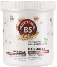 Thader Th Pharma Mascarilla Efecto Anti-Frizz Provitamina B5 y Aceites de Coco y Lino para Cabello Teñido y Mechas, 700 ml