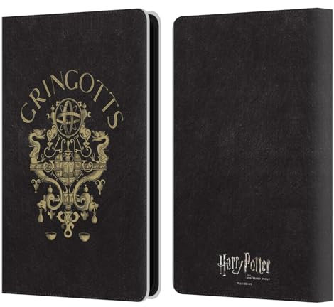 Head Case Designs Offizielle Harry Potter Gringotts Kamm Sorcerer's Stone I Leder-Wallet-Hülle Kompatibel mit Kindle Paperwhite 5 (2021)
