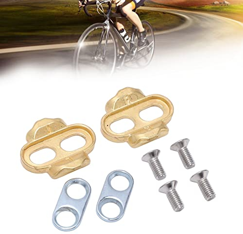 Tyenaza Bicycle Cleats, 1Pair Bicycle Pedal Cleats Copper Bike Pedal Locking Plate Bike Upgraded Accessories for Home, Fixing Shop