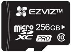 EZVIZ 256GB MicroSD Card, Compatible with All EZVIZ products | Optimized for security cameras, dash cams. 256GB, high-speed video transport, U3, Card Health Check, waterproof design.