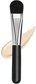 Facial Mask Application Brush, Black+Silver Soft Man-made Fiber Brush Head Cosmetic Tool for Body Lotion, Mud, Clay, Charcoal Mixed Mask