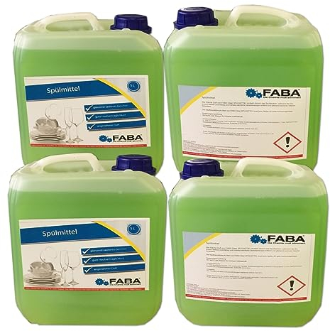 FABA Geschirrspülmittel Konzentrat 4 x 5 L Spülmittel Handspülmittel