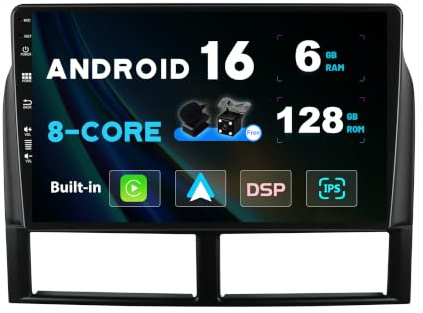 SXAUTO Android 15 - [6G+128G] - IPS Autoradio pour Jeep Grand Cherokee WJ (1998-2004) - sans Fil Carplay/Android Auto/DSP - Caméra + MIC - 9 Pouce 2 Din - Dab Volant 360-CAM Fast-Boot WiFi Bluetooth