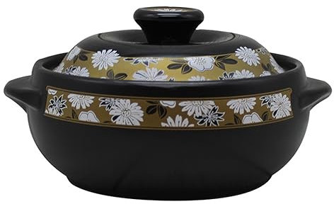 Cazuela De Cerámica Cazuela Con Tapa Con Tapa,Olla De Barro Resistente Al Calor Olla De Barro Olla Bibimbap Coreana Utensilios De Cocina Saludables (A 7 inches)
