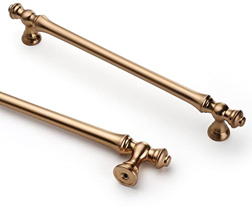 9BUILD 10 Pack Bronze Cabinet Handles - 160mm Champagne Zinc Alloy - Kitchen & Wardrobe - UK0036