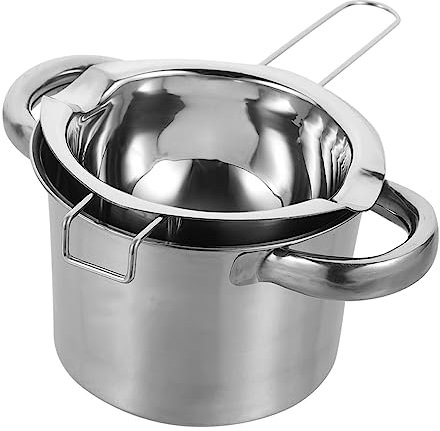 MAGICLULU Double Boiler Pot for Chocolate Melting Stainless Steel Melting Pot Set Cheese Butter and Candy Heating 600ml 16cm Kitchen Tools