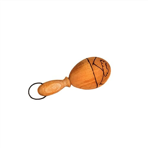 Jati Eierstreuer aus Holz, Rassel, 11 cm, Musikinstrument