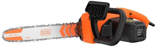 Black+Decker BECS1835-QS Motosega a Catena a Filo 1800W 35 cm, Nero/Arancione