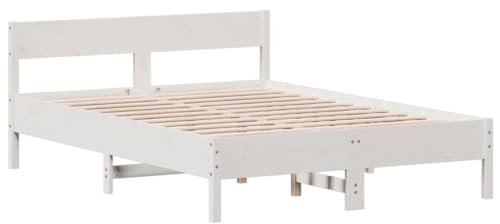vidaXL Letto senza Materasso Bianco 120x190 cm Legno Massello di Pino