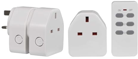 Mercury | Wireless Remote Control Plug Sockets: Enabling you to Easily Control Those Hard to Reach UK Mains Powered Electrical Devices | 3 Sockets Pack
