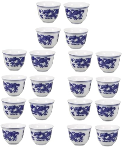 Alipis 20 Pièces Tasse à Thé De Salon De Thé Tasses à Asiatiques Gobelet Tasses à Japonaises Tasse à Soupière Coupe à Vin Décorative Vintage Bol à Céramique