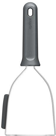 Zyliss Potato Masher, Robust Stainless Steel with Sustainable Wheat Straw Handle for Mashing Potato, Vegetables Garlic, Dishwasher Safe, Includes Scraper