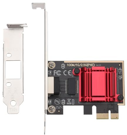 Create idea 1 Juego de Adaptador de Red PCIe Base-T RTL8125B de 2,5 G Tarjeta Ethernet Gigabit Express de 2500/1000/100 Mbps Controlador LAN RJ45 Compatible con PXE