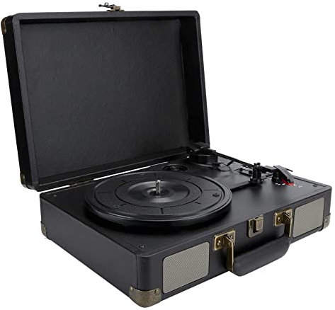 JFNHUTL Record Player, Vinyl Music ON Vinyl Turntable with 2 Built-in Speakers, 3-Speed Portable Vinyl LP P e
