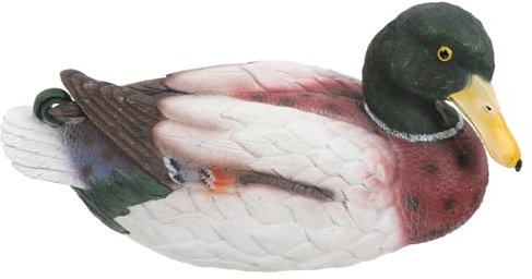 DECOMELODY Outdoor Schwimmende Ente Dekofigur Aus Resin Für Garten Und Teich Niedliche Gartenstatue Als Wasserschmuck Für Innen Und Außenbereiche