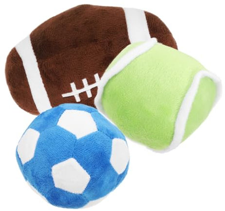 FUTUREORYY 1satz Plüsch Hundespielzeug Teiliges Mit Kauspielzeugen Fußball Rugby Tennis Für Welpen Und Katzen Langlebiges Interaktives Spielzeug Für Drinnen Fördert Spiel Und Training