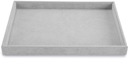 Oirlv Hochwertiges Grau Samt Schmucktablett Für Schmuck Aufbewahrung Schmucktablett Schmuckorganisator