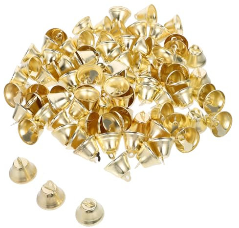 TEHAUX 100piezas Cascabeles Pequeños Dorados De Metal Colgantes Para Decoración Bodas Navidad Fiesta