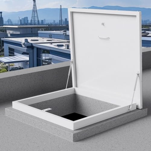 HARELA Trampilla de Acceso al Techo, Puerta de trampilla de Acceso al Techo, Ventana Rectangular para tejado doméstico y claraboya para ático/Solarium/sótano(95 * 95cm/37.4 * 37.4in)