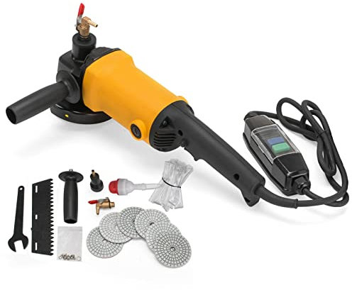 Amoladora angular, Máquina pulidora de pulidor húmeda de velocidad variable de 1100W 4 para piedra de mármol