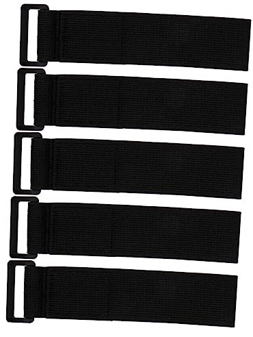 CLISPEED 5pcs Hook and Loop Strap Cable Tie Down Straps Buckle for Heavy Duty Outdoor Use