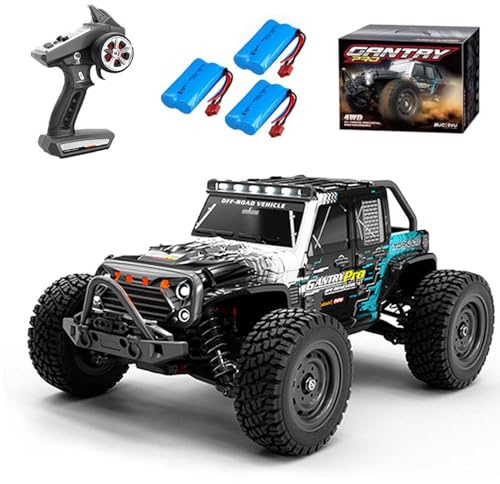 Ledovan 70KM/H Bürstenlose Ferngesteuertes Auto für Erwachsene, 1/16 RC Wasserdichtes Monstertruck, 2.4GHz All Terrain Offroad Drift Car, 4WD RC Buggy, 3 Batterien