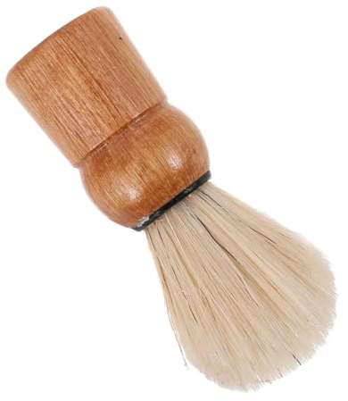 Veemoon Blaireau de Rasage Rétro en Poils de Sanglier Bois Format Compact pour Hommes Soins du Visage Voyage