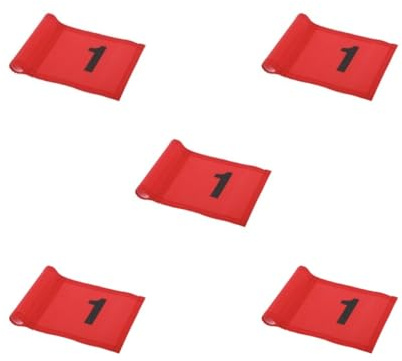5 set Small Nylon Golf Flag Golf Practice Putting Green Flag Red with Number 1