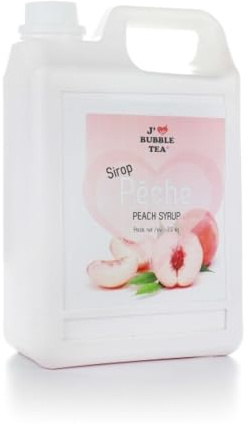 JMBT Sirop de Litchi, Fraise, de Grenade, de Péche et de Passion 2,5kg/Bidon - Livraison Gratuite France (1 bidon, Pêche)