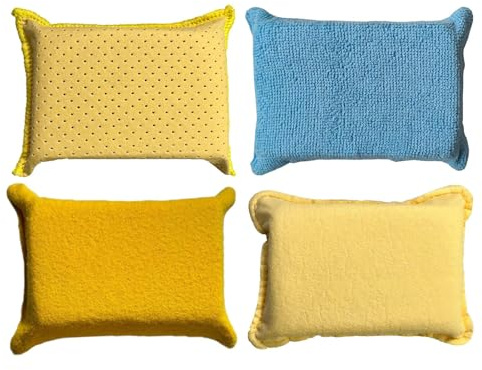 Esponja para automóvil, diseño Altamente Absorbente, 4pcs, Limpiador de Ventanas del automóvil, Esponja de Limpieza de vehículos, tamaño y Forma ergonómica, Ideal para el Parabrisas SUV RV Hogar