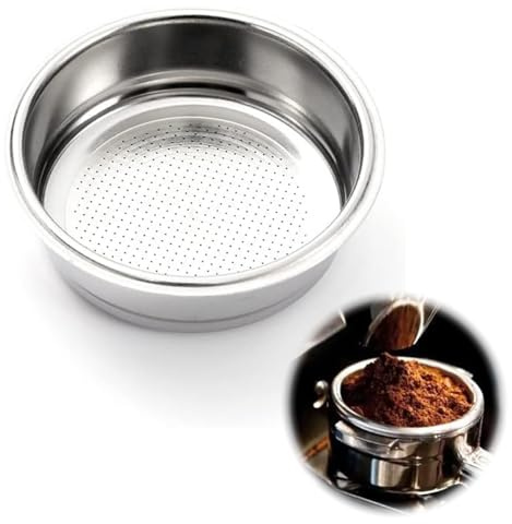 Ruvan 51mm Filtro De Café, Cesta Tamiz De Filtro De Acero Inoxidable, Colador Para Café Espresso, Accesorio Para Cafetera Espresso Compatible Con Máquina De Café Espresso Delonghi, Breville (1 Taza)