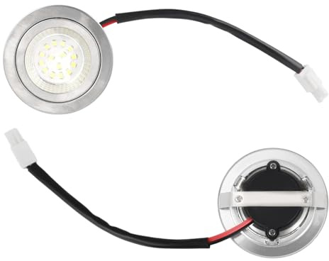 BTFO 2 Pezzi Lampadine LED per Cappa, 12V CC 1,5W 68mm Sostituzione Lampadina LED Cappa Luce 6500K per Lampade da Cucina Fornello Sottopensile Armadietto