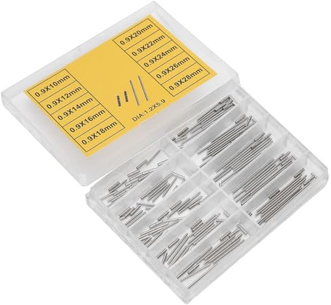 LUCKDANO Pin and Collar High-end Watch Straps with Connecting Tubes and Hands, Watch Repair Tool Kits, Professional Parts, 10 Optional Sizes to Meet Diverse Needs, and Easy to Store.
