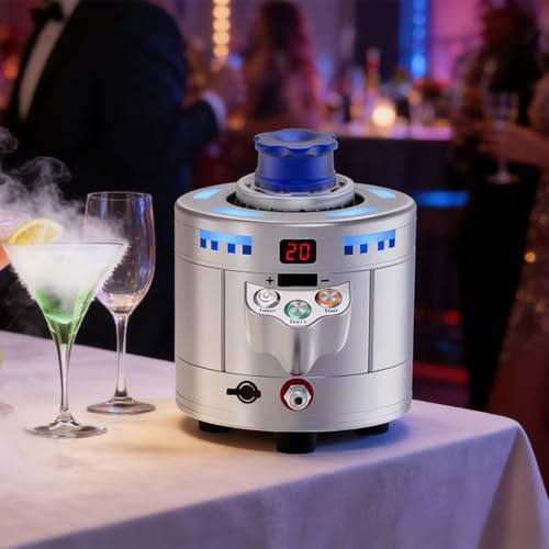 json2xml Dry Ice Maker For Cocktails, 2-In-1 Instant Glass Chiller, Pro Dry Ice Machine - 25g Block In 20s, Dry Ice Maker And Glass Chiller Combo For Upscale Bars & Fine Dining&Yacht