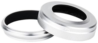Lens Hood Protector With 49mm Filter Adapter Ring ，compatible For Fuji，X100VI X100V X100F X100T X100S X100 Fits Lens Cap(Silver)