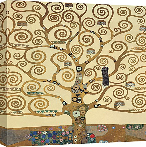 ART PRINT CAFE' – Quadro - Stampa su Tela – Gustav Klimt, L'Albero della Vita – 50x50 cm