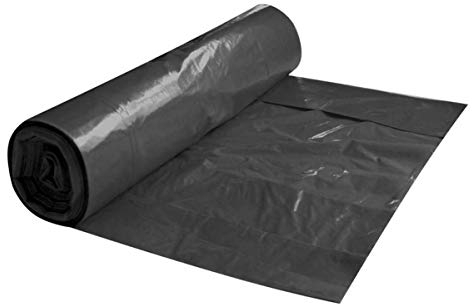 Müllbeutel schwarz, LDPE Abfallsack, Abfallbeutel, PE-Müllsack, Sack, Bag, 40/80 my, 240l Volumen, reißfest, wasserdicht, Größe:40 my - 30 Stück