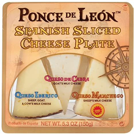 Ponce De Leon Spanish Sliced Cheese Plate, 5.3 Oz.