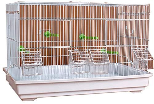 YHRJ Vogel voliere Wellensittich Käfige,Weißer Ziervogelkäfig, Galvanisierter Wellensittichkäfig Aus Eisen, Papagei Mit Grüner Wange Aus Taubenperlenvogel, Zuchtbox (Color : White b)
