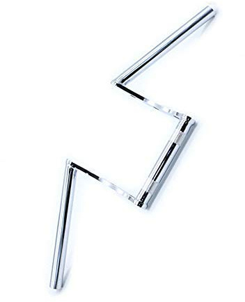 Manubrio moto da 1 25mm Manubrio anteriore in stile Z per Harley Honda Kawasaki Suzuki Yamaha Custom (cromato)