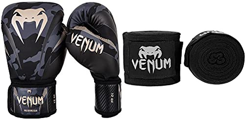 Venum Impact Boxhandschuhe Thai Boxen, Kick Boxing, Dunkel Tarnen/Sand, 14 oz
