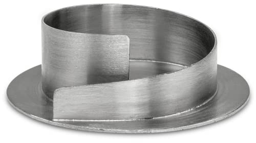 WikaKerzen Kerzenleuchter für Kerzen - Kerzenständer aus Gold & Silber gebürstetem Messing - Kerzenhalter für Hochzeits-, Kommunions- & Taufkerzen (Ø 6cm, Silber)