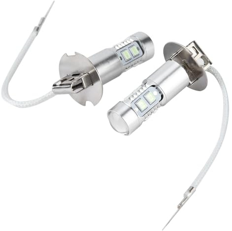 Fydun 2 Pezzi Lampadine H3 LED,100W 1200LM 8000K Luci LED per Fendinebbia Auto Lampada Antinebbia Super Luminoso Lampadina Luce di Marcia Diurna,per H3 - Basso Consumo Energetico