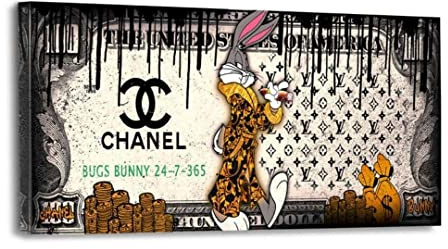 Hustling Sharks® Pop-Art-Bild „Luxury #2“ – Leinwand 60 × 30 cm